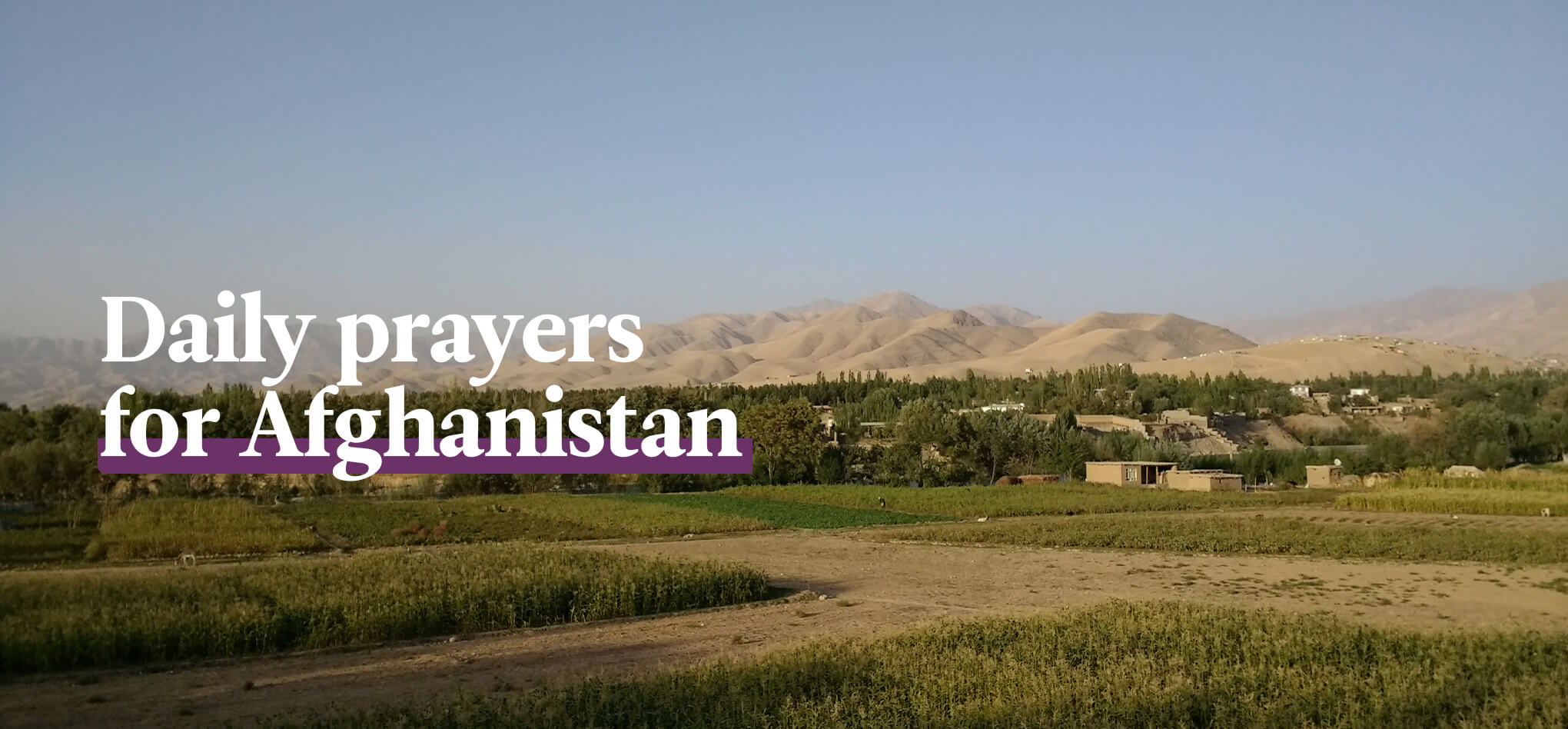Afghanistan: Daily prayers
